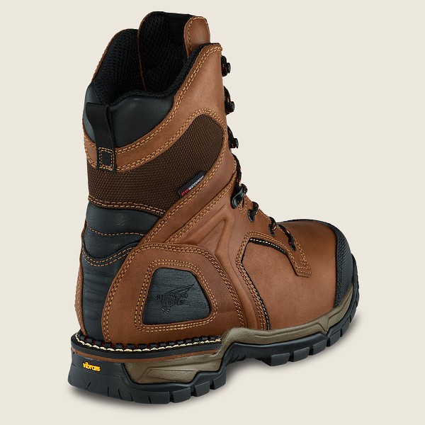 Red Wing Mens Flexforce® - 8-inch Waterproof Toe - Safety Boots Brown/Black - 9674VMQLC